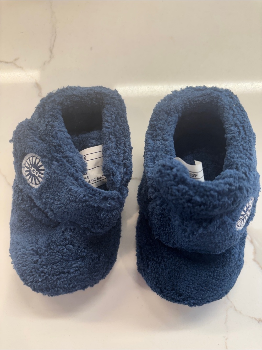 UGG Plush Navy Baby Walker Booties for Newborns